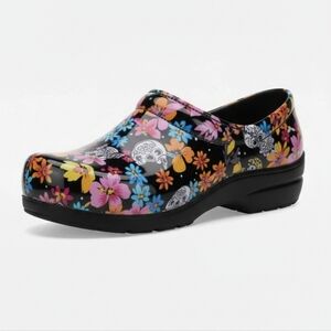 NIB Anywear SR Angel Nursing Clogs Fine Feathered Friends Pattern